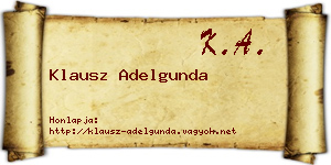 Klausz Adelgunda névjegykártya